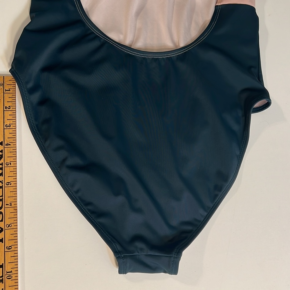 Seneta Athletics One Piece Bathing Suit in Pink, Green & White Sz XL - Picture 10 of 10